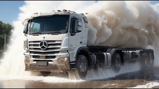 Deep Cleaning Muddy MercedesBenz Truck with High Pressure😱 How to Wash Off Road Benz Truck [upl. by Lacram503]