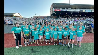 DCYC Sings The National Anthem at Ironbirds Game [upl. by Rehtul773]