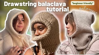 Drawstring Balaclava Tutorial beginner friendly [upl. by Judith200]