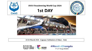 1st DAY AM  XVIII Italy Finswimming World Cup 2024  22 March 2024 [upl. by Kirsch]