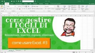 Come gestire i fogli di excel CORSO BASE 36 [upl. by Ard]