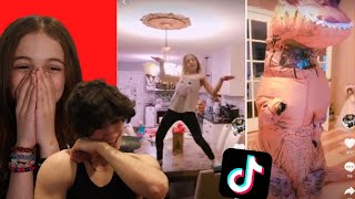 Reacting to my little sisters TikTok videos [upl. by Etteuqal]