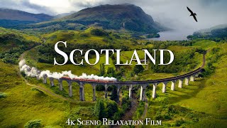 Scotland 4K  Scenic Relaxation Film With Celtic Music [upl. by Huppert278]