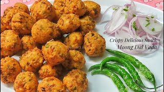 Crispy Perfect Moong Dal Vada Recipe Monsoon Special Vada Recipe  Moong Dal Bhajiya Pakora [upl. by Jarlen]