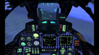 F14D Tomcat Carrier Landing at NightFSX [upl. by Ileana487]