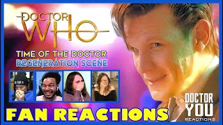 FANS REACT to Doctor Who Time of the Doctor  The Regeneration Scene [upl. by Irtak]