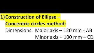 ELLIPSE  CONCENTRIC CIRCLES METHOD  AUTOCAD 2007 [upl. by Hurlow]