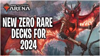 5 NEW ZERO RARE STANDARD MTG DECKS WITH OPTIONAL UPGRADES  BUDGET MTG ARENA [upl. by Mills]