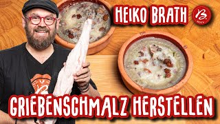 Griebenschmalz Herstellen 🔴🐖 Schweineschmalz mit Flomen [upl. by Adnarrim]