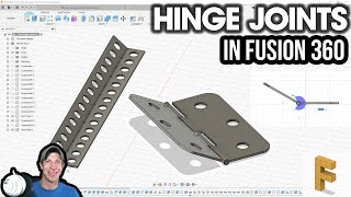 Creating MOVING HINGE JOINTS in Autodesk Fusion 360 with the Revolute Joint [upl. by Sharlene828]