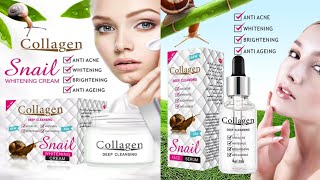 Collagen Snail Whitening Cream and Serum Review [upl. by Aizti550]