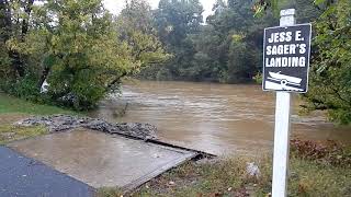 Flooding along the South River in Grottoes VA from Helene 93024 [upl. by Zysk]