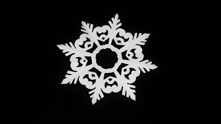 How to Make a Simple and Easy Paper Cutting Snowflake  Design Christmas Window Decoration 824 [upl. by Chu]