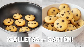 Galletas SIN HORNO en Sartén con 3 INGREDIENTES 🍪 [upl. by Lednahc]