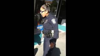 Small Female Cop Tries To Arrest A Man For Riding His Bike On A Sidewalk [upl. by Aokek81]