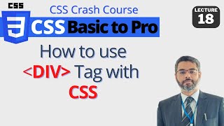 How to use HTML DIV Tag  DIV Tag with CSS  CSS and DIV Tag for layout  L18 [upl. by Namruht]