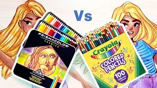 prismacolor pencils vs crayola pencils  PRISMACOLOR VS CRAYOLA [upl. by Aicirpac327]