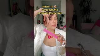 Tutorial fácil de fleco estilo Sabrina Carpenter Easy haircut Tutorial like Dabrina Carpenter [upl. by Angle147]