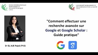 Recherche Bibliographique sur Google et Google Scholar [upl. by Siward493]