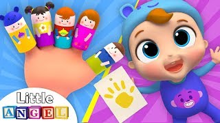 Finger Family  Baby Learns Colors  Kids Songs by Little Angel [upl. by Llesig]