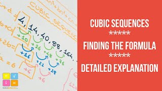 Cubic Sequences  How to find the formula for the nth term [upl. by Meelak80]