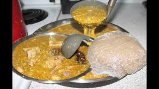 How To Todays Nigerian Lunch Okro Soup Ila Alasepo  Eba Cassava DanTemmy [upl. by Bocock]