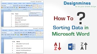 How to Sort Data in Word [upl. by Ball16]