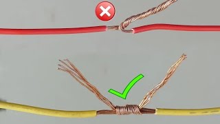 How to Twist Electric Wires Together  How To Proper Cable Joint [upl. by Eilitan507]