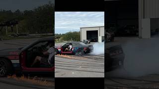 Whipple hellcat goes crazy cleetusmcfarland car hellcat burnout [upl. by Assirat373]