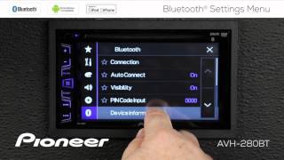 How To  AVH280BT  Bluetooth Settings Menu [upl. by Nauqyaj]