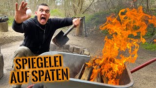 Spiegelei auf Spaten anbraten Kann das funktionieren  Survival Mattin [upl. by Stanfield]