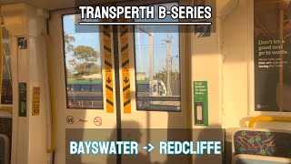 Transperth Airport line  Transperth Bseries  Bayswater  Redcliffe [upl. by Aynodal]