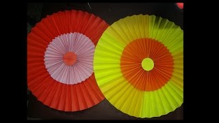 birthday decorations at home easy paper rosette art and craft [upl. by Rosenstein569]