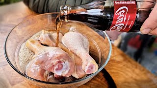 Delicious Grilled Chicken Leg With Coke  Chicken Drumstick BBQ With Coca Cola [upl. by Forsyth]