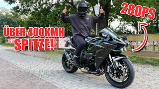 Ich fahre das 400KMH Monster auf der Autobahn  Kawasaki H2R [upl. by Lurie532]