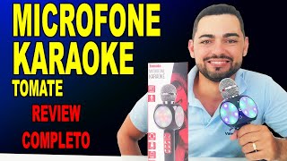 Melhor Microfone Karaôke Bluetooth da Tomate na Shopee  Review completo Microfone Karaôke Tomate [upl. by Woodson]