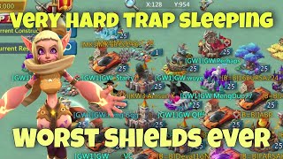 Lords Mobile  TRAP with a lot of troops Worst shields Huge reports with infantry blast hits [upl. by Anayeek]