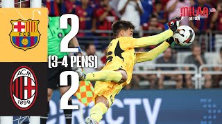 Jović amp Pulisic score Torriani saves in Baltimore  Barcelona 22 34 PENS AC Milan  Highlights [upl. by Eirffej869]