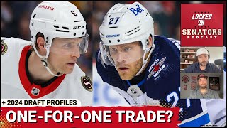 MOCK TRADE Does Nikolaj Ehlers For Jakob Chychrun Make Sense  2024 NHL Draft Rankings 7169 [upl. by Auria]