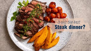 Bavette Steak amp Chimichurri  Onglet Steak Dinner  RECIPE [upl. by Zilada]