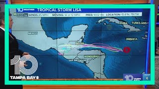 Tracking the Tropics Tropical Storm Lisa to strengthen as it approaches Central America [upl. by Akinna778]