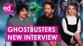 Paul Rudd Finn Wolfhard amp McKenna Grace Interview Takes a Weird Turn [upl. by Eugor]