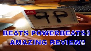 Beats Powerbeats 3 Full Android User Review Unboxing [upl. by Sall]