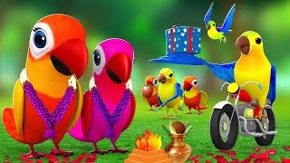 చిట్టి చిలకమ్మా Chitti Chilakamma  Parrots 3D Animation Telugu Rhymes for Kids  Telugu Parrot Song [upl. by Nnayar460]