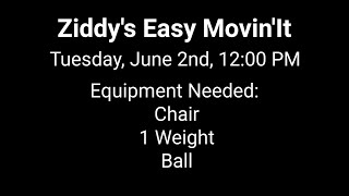 Ziddys Easy MovinIt Tuesday June 2nd 2020 [upl. by Layor]