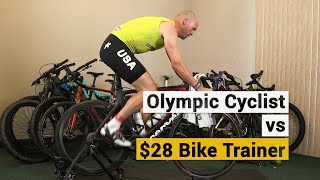 Olympic Cyclist vs 28 Aldi Bike Trainer [upl. by Alley]