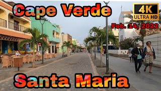 SANTA MARIA WALKING STREET  SAL CAPE VERDE  Feb14 2022 [upl. by Etteloiv]