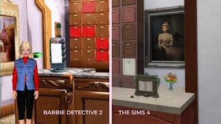 Sims 4 upcoming build preview  Barbie Detective 2 in the Sims 4 comparison [upl. by Bellina122]