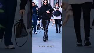 Irina Shayk Walking like 🖤total black  включая собачку [upl. by Rabah]