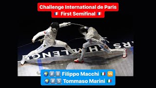 Paris World Cup 2024 SMF  L4  Filippo Macchi ITA v Tommaso Marini ITA [upl. by Hillell]